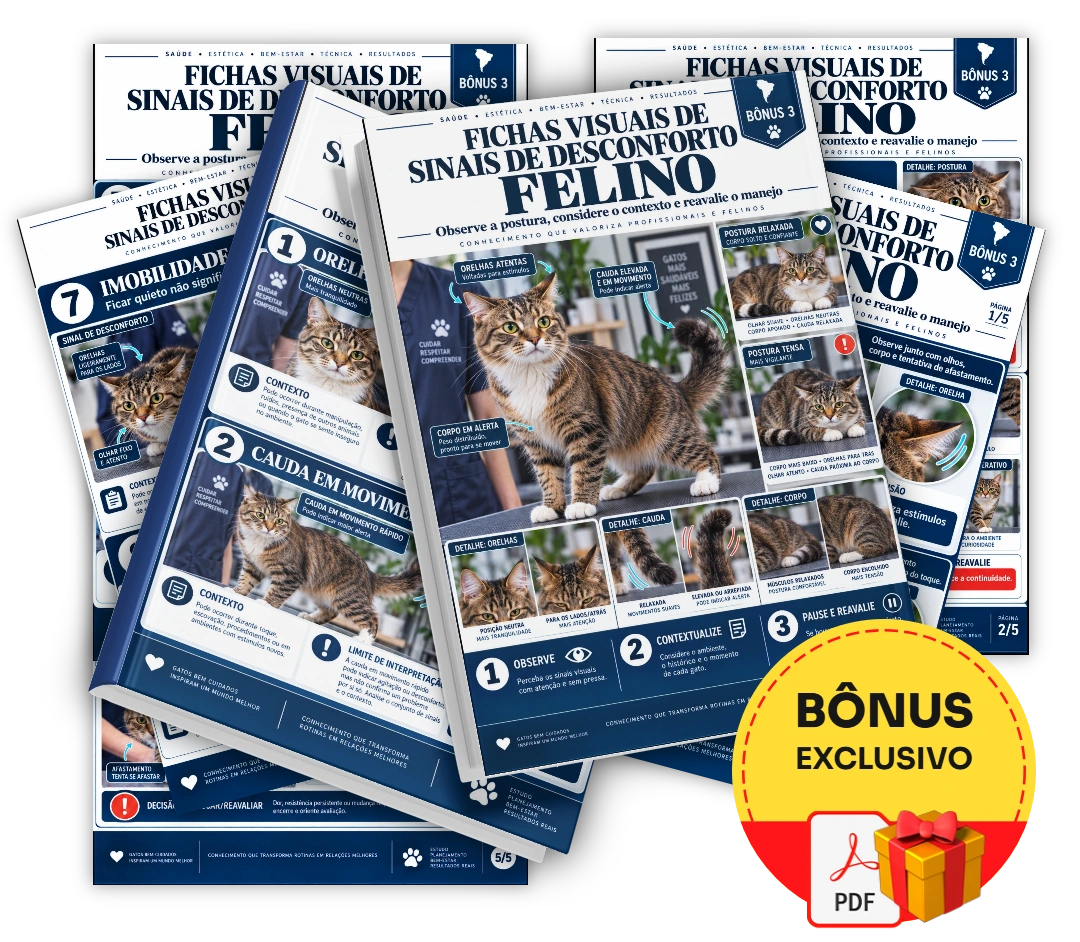 Fichas Visuais de Sinais de Desconforto Felino